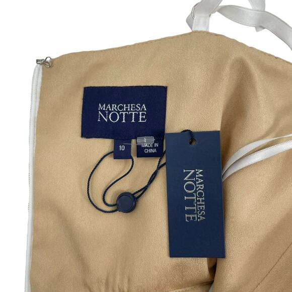 Marchesa Notte Satin Trim Guipure Lace Tulle Gown Bridal Dress Size 10 - Picture 13 of 13